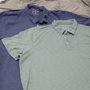 Classic Navy and Teal Polo Shirt Set